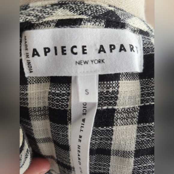 EUC Apiece Apart Lucinda Plaid Cotton Asymmetrical Midi Wrap Dress Size S - Picture 5 of 6